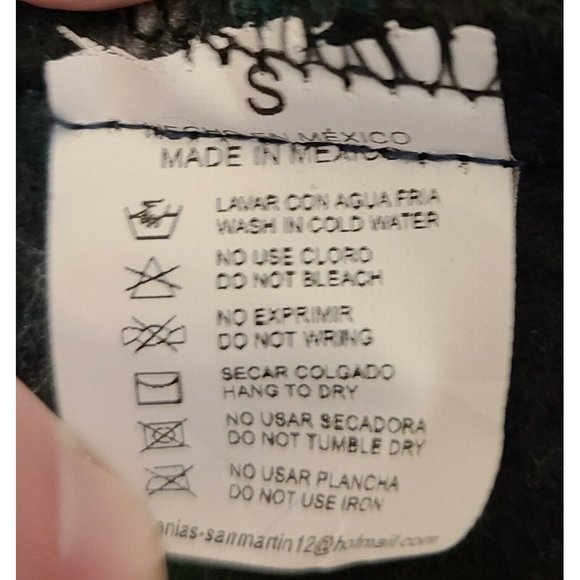 Mexican Southwest Baja Chunky Poncho Hoodie Hippie Festival Drug Rug Size Small - Picture 7 of 7